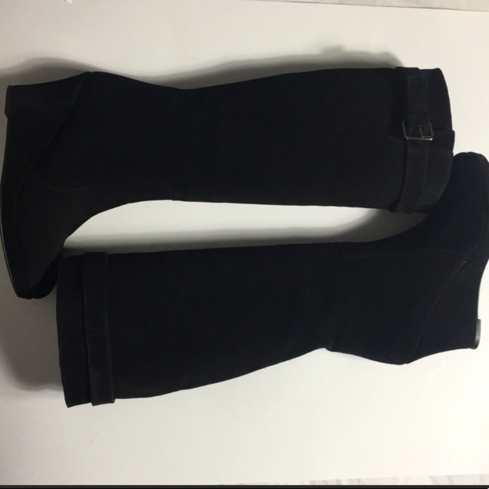 BODEN • Suede Knee High Wedge Boots